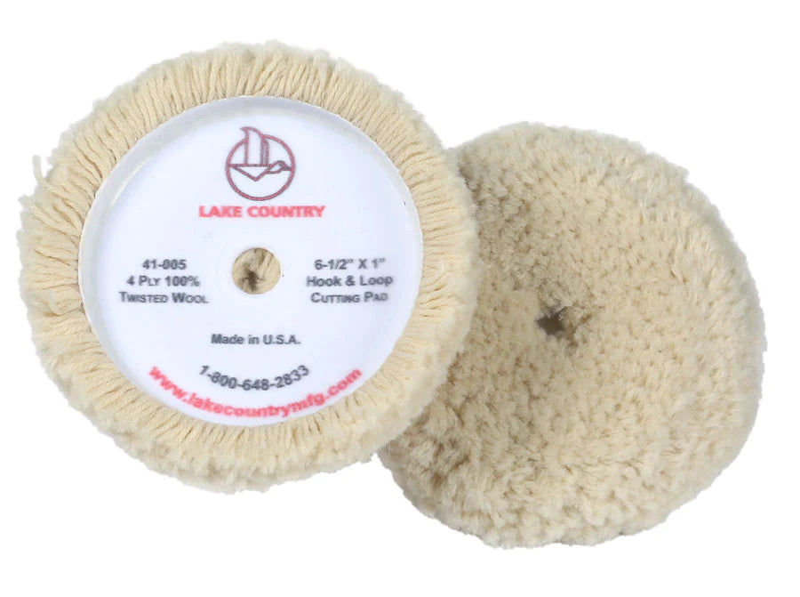 LC Twisted Wool Cutting Pad 1-1/2" Hook & Loop