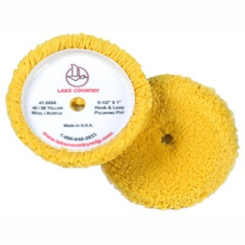 LC Yellow twisted 40/60 wool/acrylic polish pad