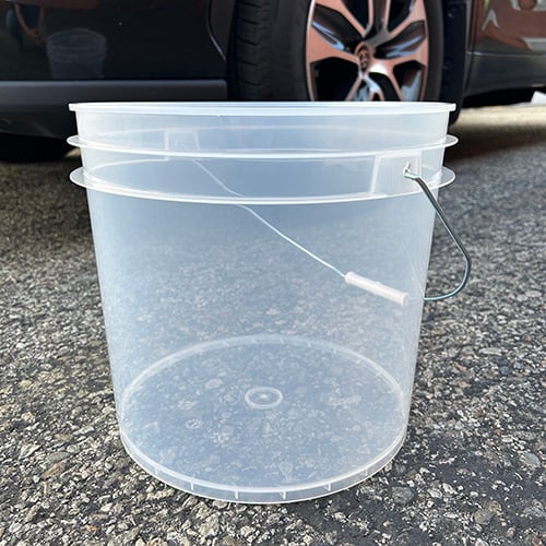 Golden State Clear Plastic Pail Translucent Bucket 3.5 Gallon
